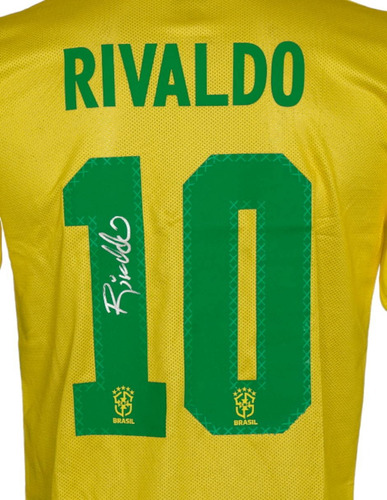 Playera Brasil Firmada Por Rivaldo