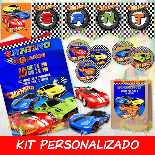 Pack Imprimible Hot Wheels Personalizado