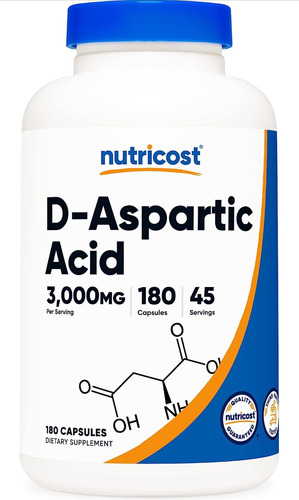 D Acid Aspartic Acido Aspártico 3000mg Americano Sin Gluten
