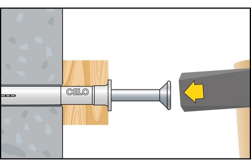 Tarugo De Golpe 6x35 Mm Con Tornillo Cja 100un Celo 9635np