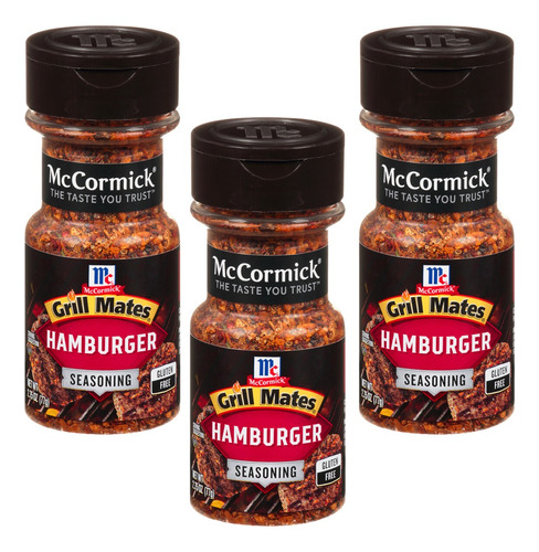 3 Pack Sazonador De Carne Hamburguesa Mccormick 77 Grs