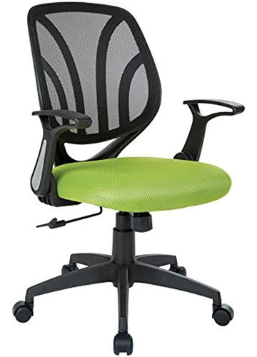 Office Star - Silla De Trabajo Con Respaldo De Pantalla Ven. Color Green