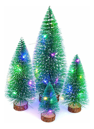 Árbol De Navidad Artificial Mini, Conjunto De 4 Árbol...