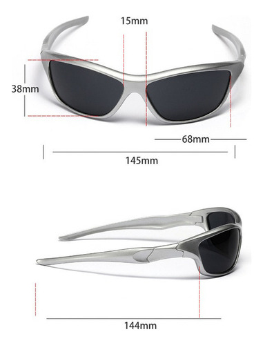 Gafas De Sol De Lujo Unisex Cuadradas En Color Punk Y2k