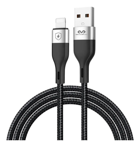 Miccell Cable Reforzado Usb A Tipo Ligthning, 1.2 Metros 3a