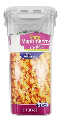 Pote Acrilico Hermetico 2,5l C\trava Para Mantimentos