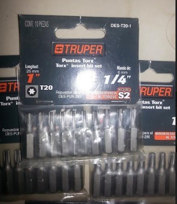  Puntas Torx T20  Destornillador Truper