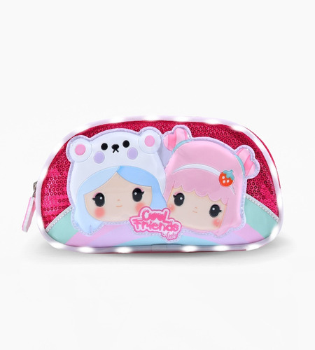 Imagen 2 de 5 de Cartuchera Doble Cierre Footy Cool Friends Con Luces Led