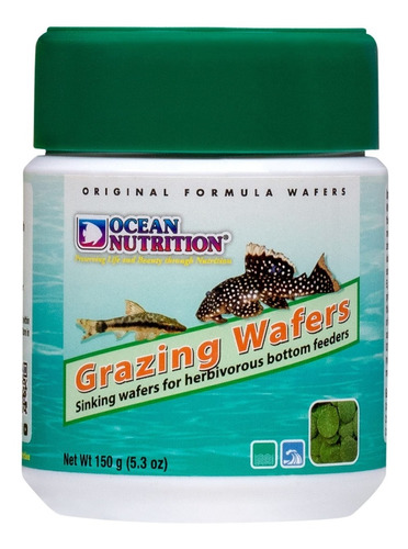 Grazing Wafers 150g Ocean Nutrition Alimento Peces Fondo 