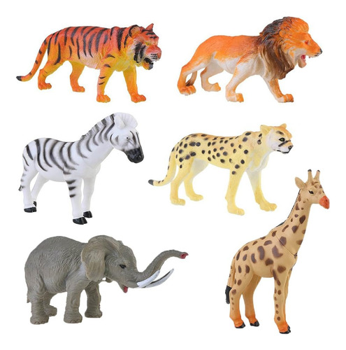 Figuras De Animales De Safari De Lchen, Decoración Del Model