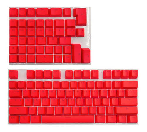 Pbt Keycaps Mini Teclado Mecánico Anti-grasa Diy Tapas Rojo