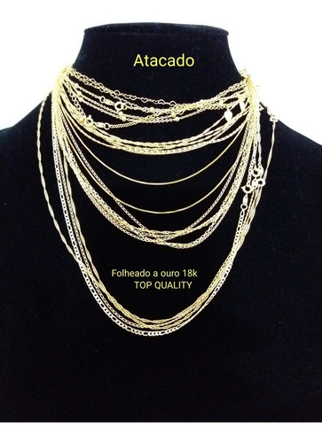 Atacado Revenda 22 Corrente Cirillo Folheado Ouro 18k