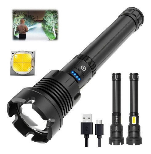 Lanterna Laser Led Recarregável Tática 90000 Lúmens De