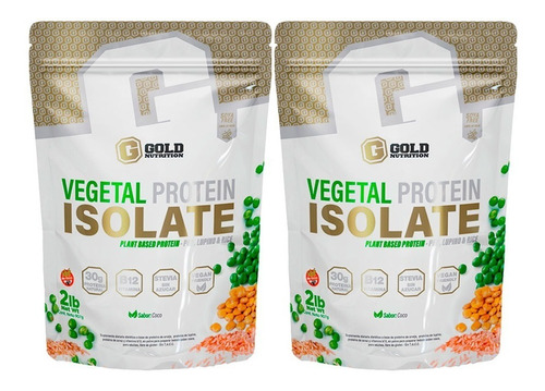 Proteina Isolate 100% Vegetal Gold Nutrition 2un X 2 Lb