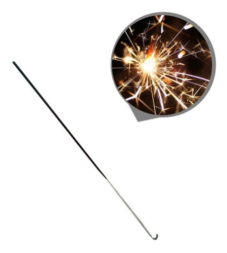 Imagem 1 de 6 de Vela Sparkles 45 Cm P/ Casamento 3 Minutos Sem Fumaça 10 Und