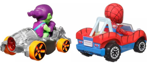 Hot Wheels Racer Verse Green Goblin Y Spider-man Hrt90 Color Green Goblin And Spider-man