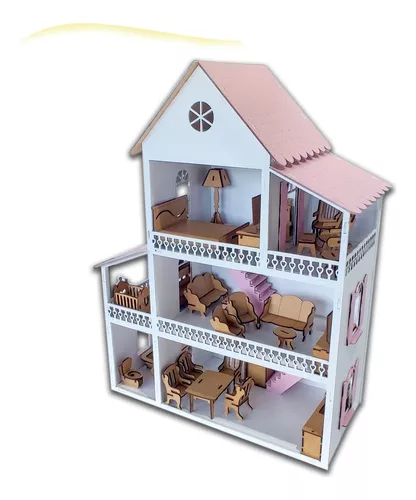 Casinha 80 cm Grande Casa Malibu Barbie - Colore - Casinha de