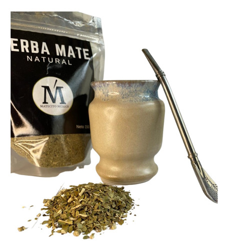 Imagen 3 de 4 de Kit De Mate Argentino Mate- Bombilla - Yerba Mate Y Cepillo