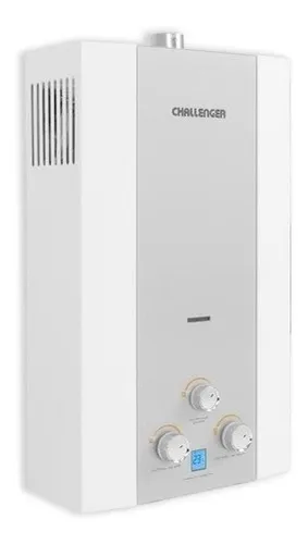 Calentador A Gas Challenger Whg 7124 12l Automático Color Blanco/Gris Tipo de gas GN 110V