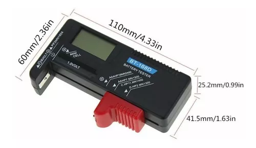Probador Pilas Tester Medidor Baterias Aa Aaa 9v C D Botón
