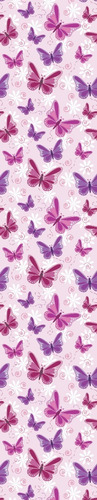Imagem 2 de 2 de Papel Parede Adesivo Lavável Infantil Borboletas Lil Teen 27