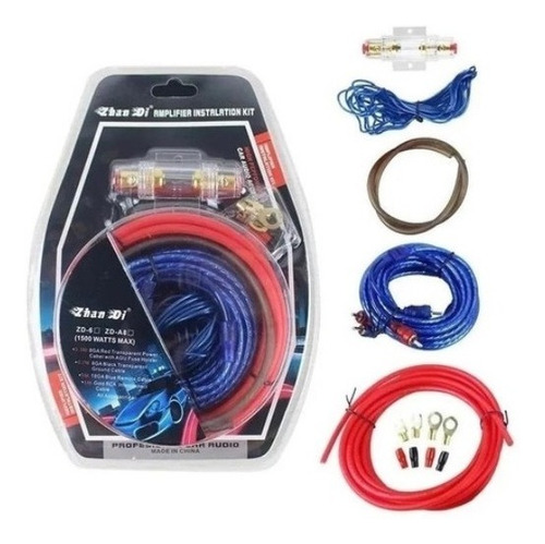 Kit Cables Para Amplificador Subwoofer 1500w Auto 
