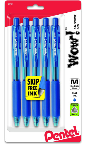 Lapiceras Ballpoint Pentel Set 5 U Blue