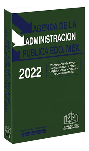 Libro Agenda De La Administración Pública Del Estado De Méxi