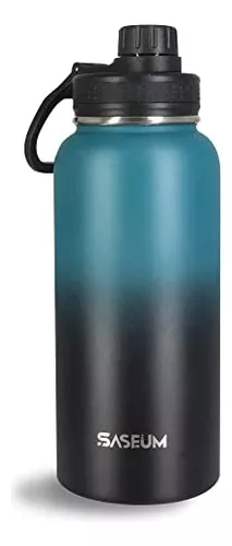 Botellas de agua de acero inoxidable para gimnasio, trabajo, viajes,  oficina - Botellas de agua simples y modernas con aislamiento al vacío de  doble