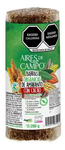 Barra De Amaranto Aires De Campo Organica Con Cacao 200g