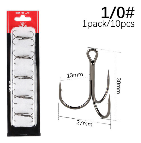 Kit De Anzuelos Triples Para Pesca, Anzuelos Con Púas De Ace