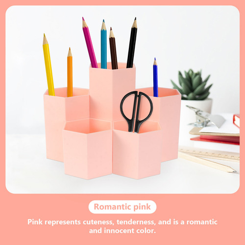 Caja De Almacenamiento De Escritorio Con Soporte Hexagonal P