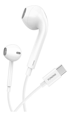 Auriculares T15 Tipo C Foneng Blanco Cable 120cm