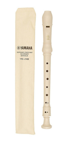 Flauta Dulce Soprano 3 Cuerpos Barroca Yamaha Yrs-24b Funda