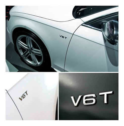 Emblema V6t For Audi A4 A5 A6 A7 Q3 Q5 Q7 S6 S7 S8 S4 S5