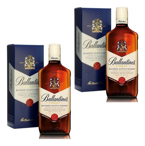 Whisky Ballantine's Finest Blended Scotch 1 L - 2 Unidades