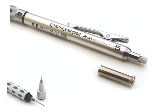 2 Lapiseiras Pentel 0.5 E 0.7 Graphgear 1000 + Grafite Stain