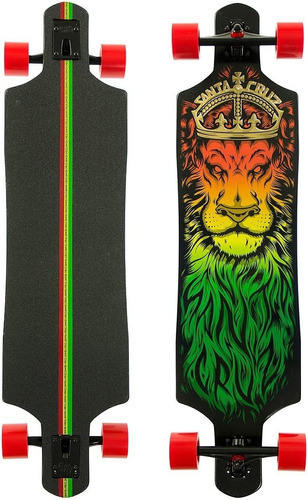 Patineta Longboard Santa Cruz Rasta Lion Maple Wood 40 Inch