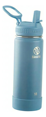 Takeya Actives Botella De Agua Aislada Con Tapa De Paja, 18