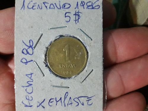 Moneda De 1 Centavo Aus Argentino 1986 Fecha 986 Por Empaste