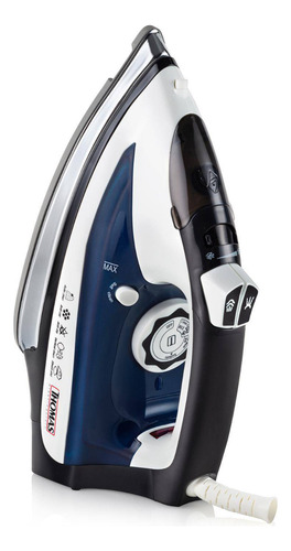 Imagen 3 de 10 de Plancha A Vapor 2200 W Blanco/azul Thomas Modelo Th-7170