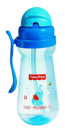 Botella Deportiva Con Popote Azul - Fisher Price
