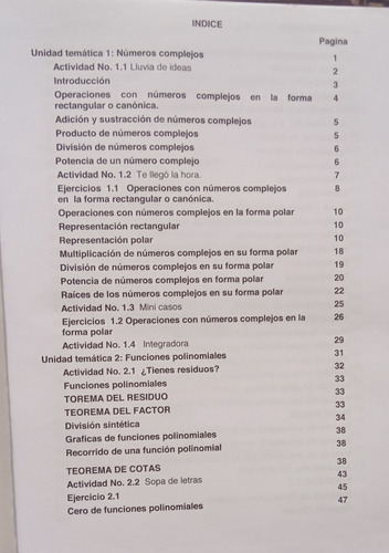Problemario De Álgebra Para Ingeniería (Usado)