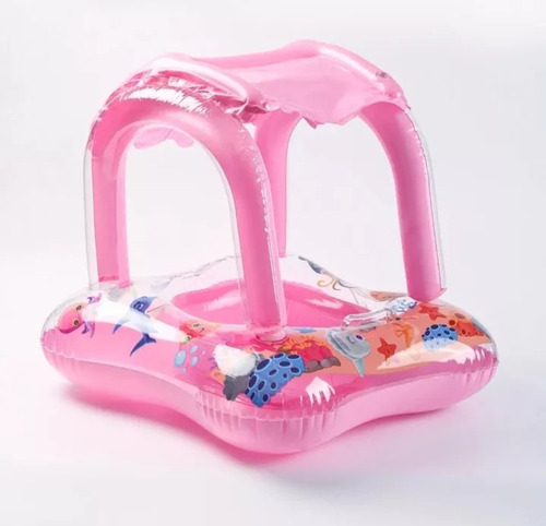 Salvavida Inflable Con Techo Para Bebe