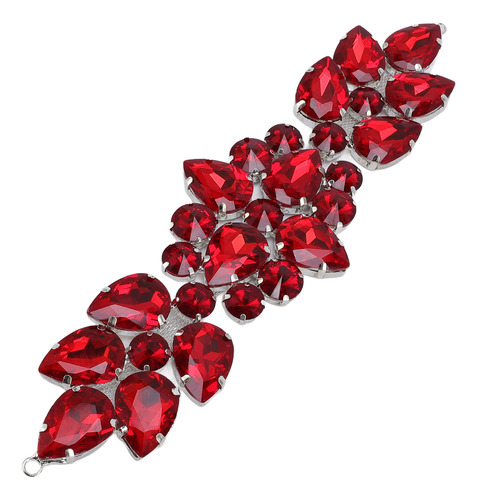 Correa Corta Roja Con Diamantes De Imitación, Decoración De