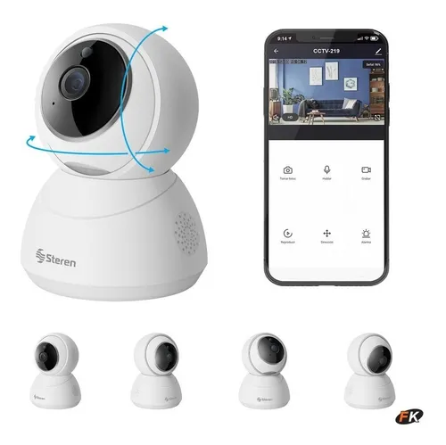 Camara Seguridad Wifi Ethernet Full Hd Robotizada Sensor Mov