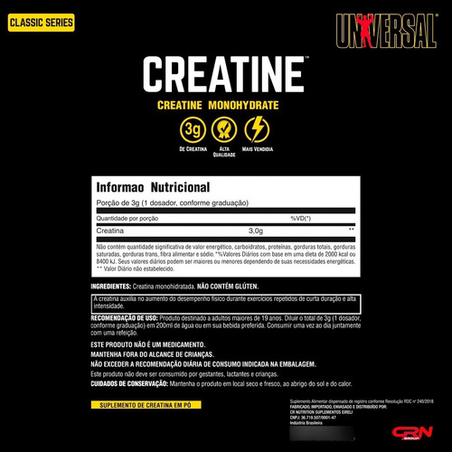 Imagem 4 de 4 de Combo 2x Creatina Universal 200g - Universal Nutrition