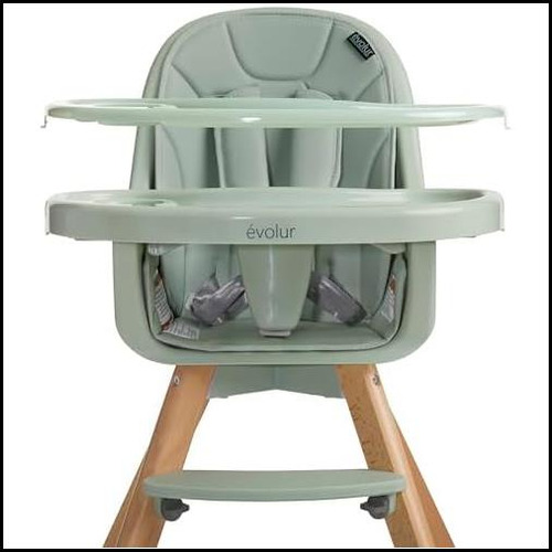 Evolur Zoodle 2 En 1 Silla Alta De Bebé Convertible En Sage