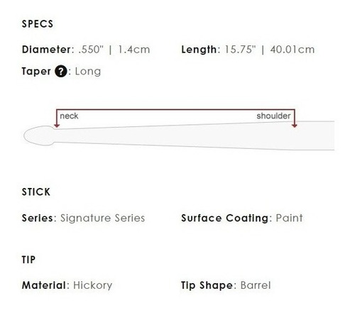 Palillos Bateria Vic Firth - Signature - Steve Gadd Ssg Color Negro