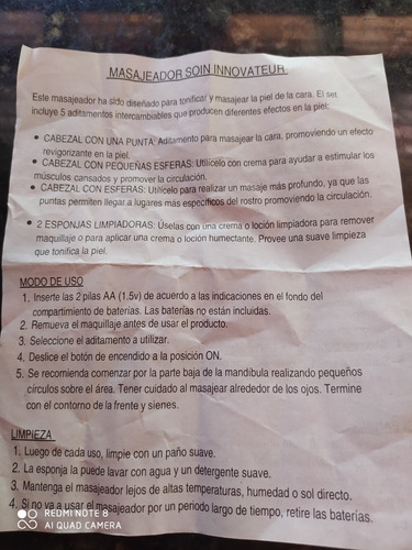 Imagen 4 de 4 de Masajeador Facial Soin Inn Vzla